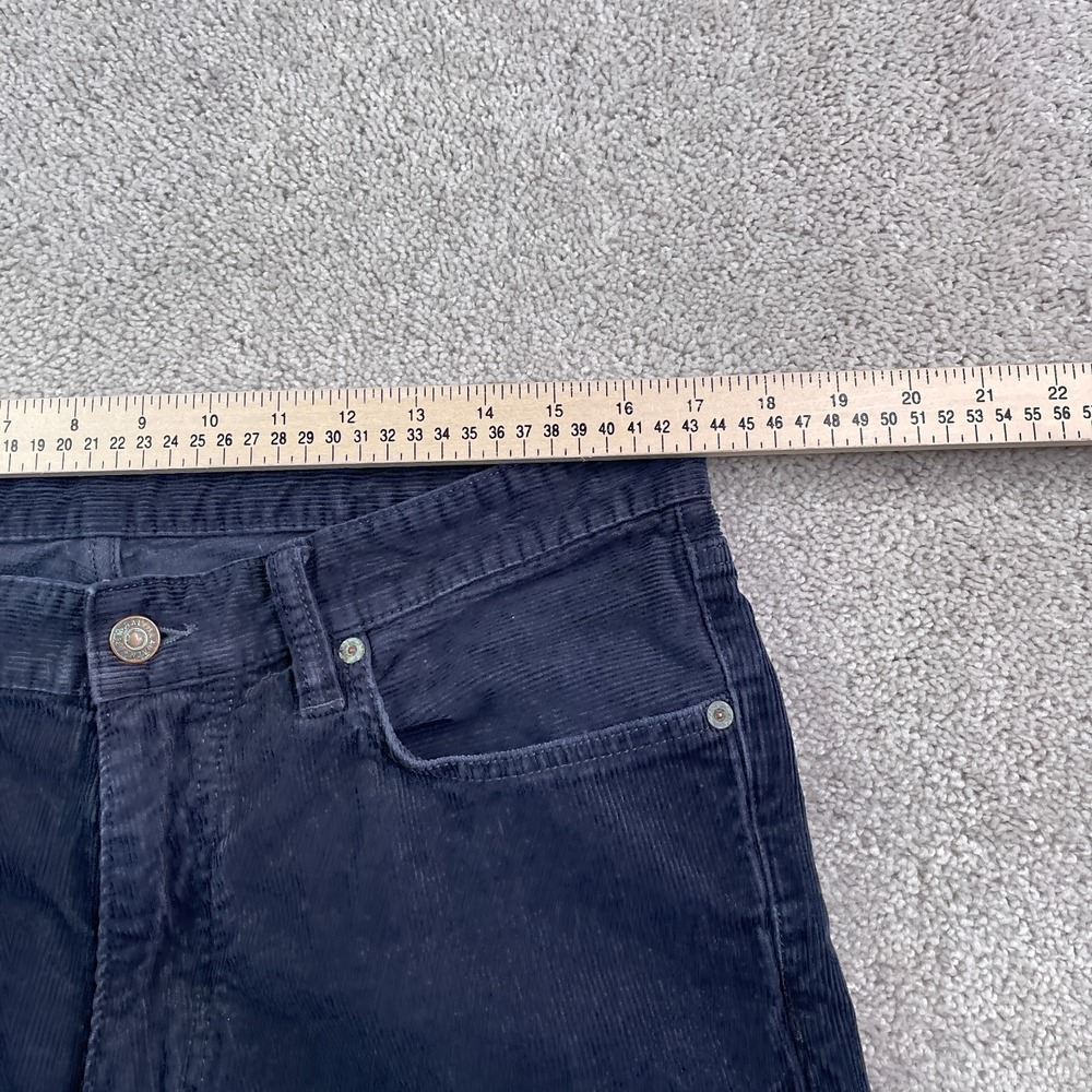 Vintage Polo Ralph Lauren Pants Mens 34x34 Blue Corduroy 650 Straight Cords - Picture 5 of 14